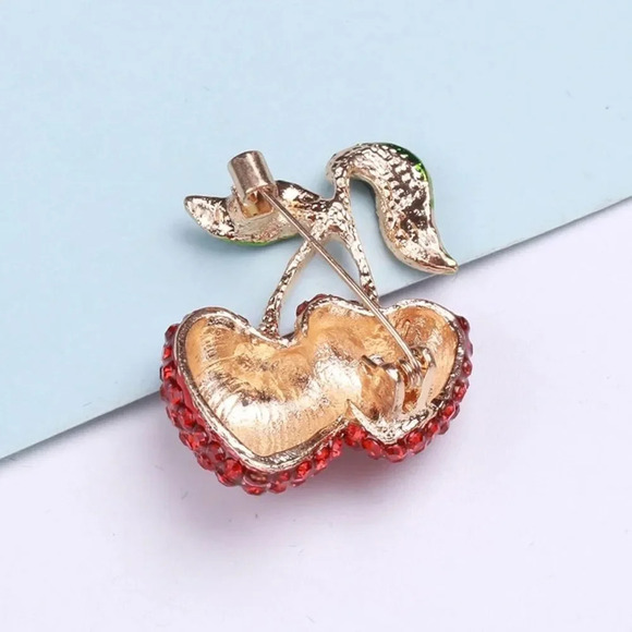 VQ Cherries Brooch - Picture 5 of 8